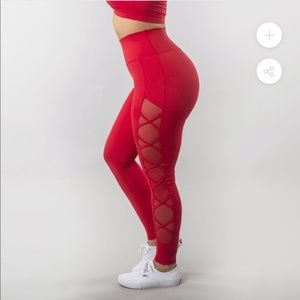 BuffBunny Red Cross My Heart Leggings